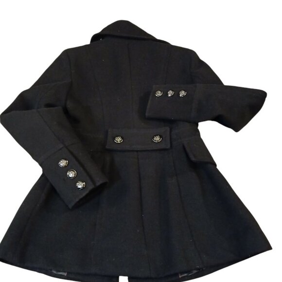 JESSICA SIMPSON Black Fitted Peacoat XSM- Like New. - Picture 4 of 8